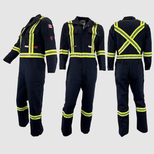 Atlas Guardian® FR / AR Summer Men's Coveralls 2" Stripe Black 1072BLK