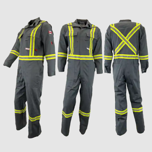 Atlas Guardian® FR / AR Summer Men's Coveralls 2" Stripe Grey 1072GR