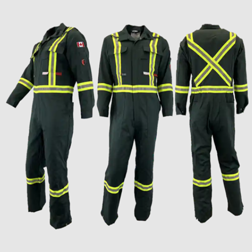 Atlas Guardian® FR / AR Summer Men's Coveralls 2" Stripe Green 1072GN