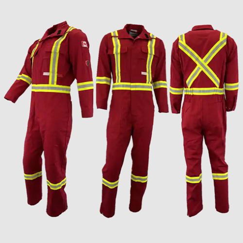 Atlas Guardian® FR / AR Summer Men's Coveralls 2" Stripe Red 1072RD