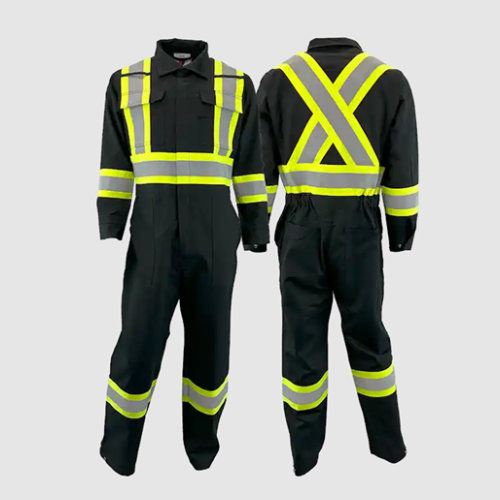 Atlas Guardian® FR/AR Summer Coveralls 4" Stripe Black 1074BLK