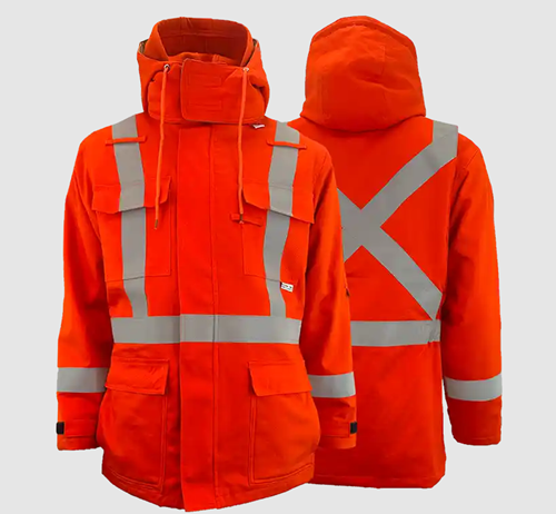 Atlas Guardian® FR/AR 3-In-1 Parka 2" Silver Stripe, Orange