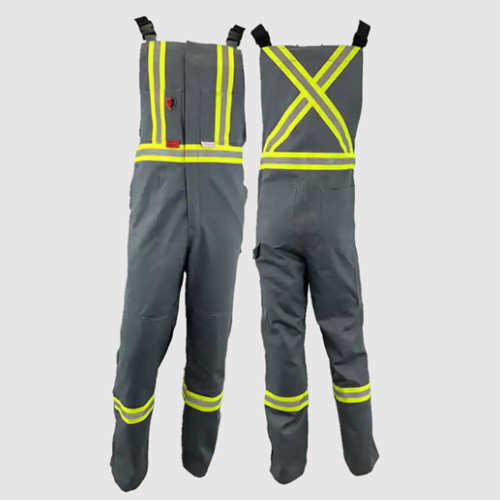 Atlas Guardian® FR/AR Summer Bibs 2" Stripe Grey 3072GR