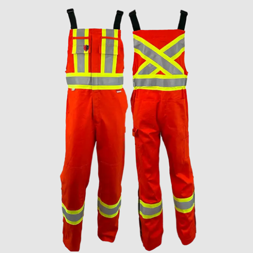 Atlas Guardian® FR/AR Summer Bibs 4" Stripe Orange 3074OR
