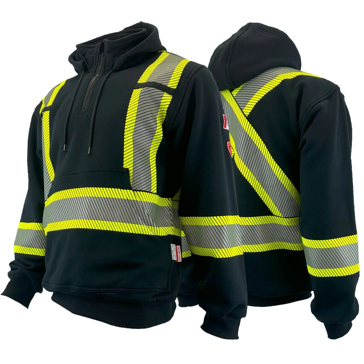 Atlas Guardian® FR/AR 1/4 Zip Black Hoodie 4" Stripe 4014BLK