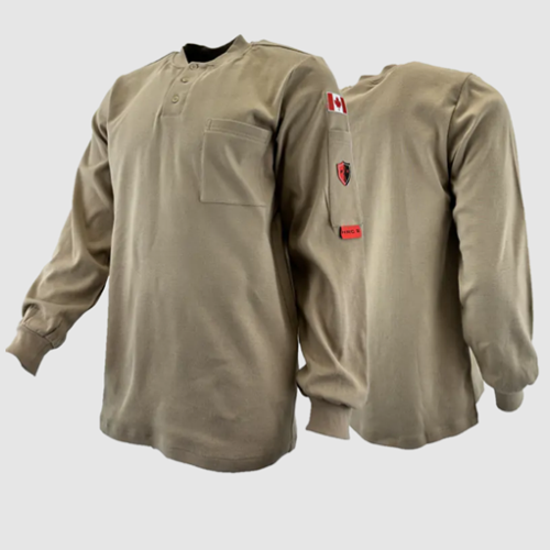 Atlas FR/AR Henley Shirts Khaki 403KK