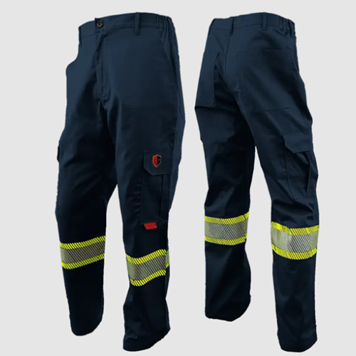 Atlas FR/AR Navy Blue Cargo Pants 4” Stripe 4054NB