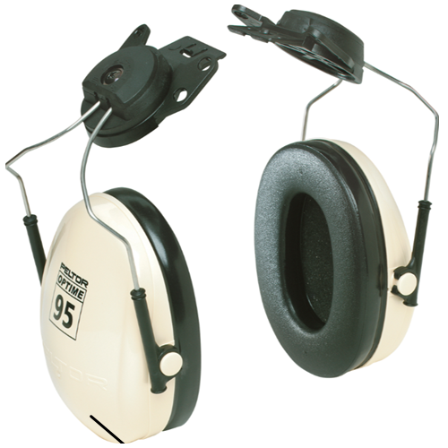3M Peltor™ Optime™ 95 Series Earmuffs, Cap Mount, 21 NRR