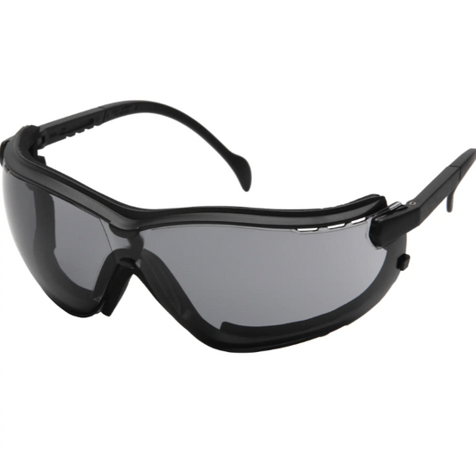 V2G® Sealed Safety Glasses, Grey/Smoke Lens, Anti-Fog/Anti-Scratch Coating, ANSI Z87+/CSA Z94.3