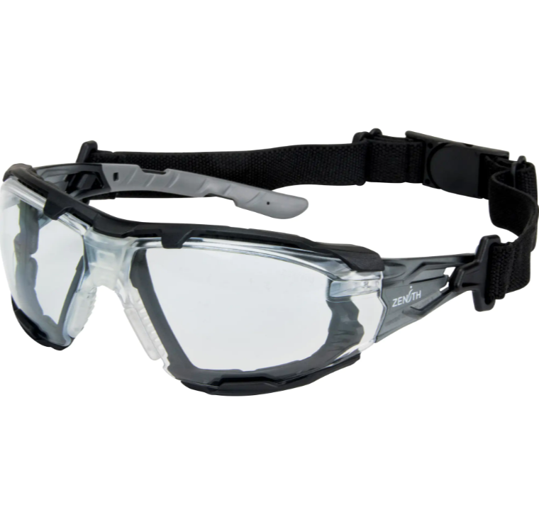 Z2900 Series Safety Glasses with Foam Gasket, Clear Lens, Anti-Fog Coating, ANSI Z87+/CSA Z94.3