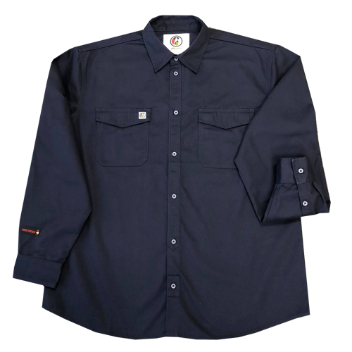 SALE! Warrior Long Sleeve Navy Fire Resistant Button Up - FR