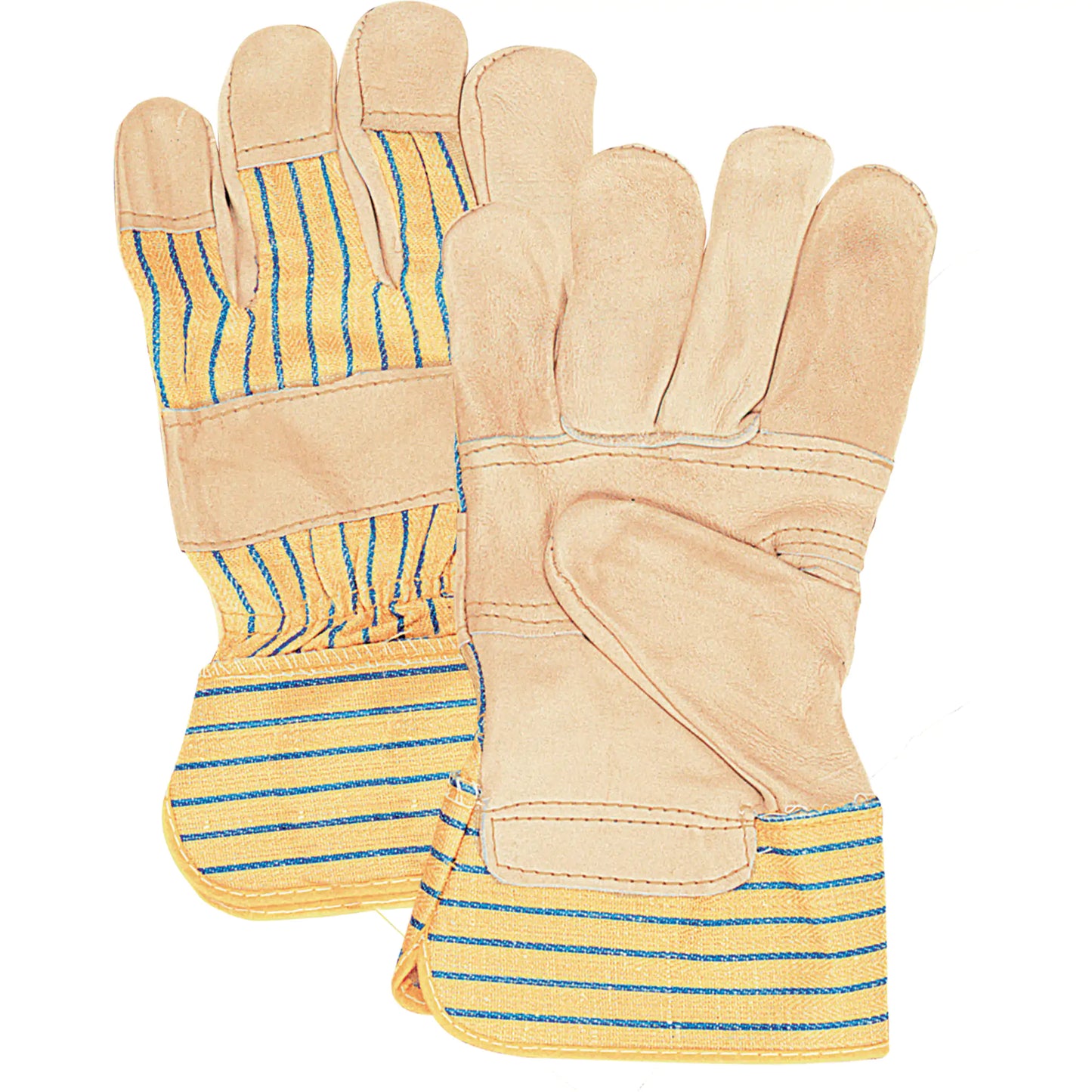 Fitters Patch Palm Gloves, Grain Cowhide Palm, Cotton Inner Lining