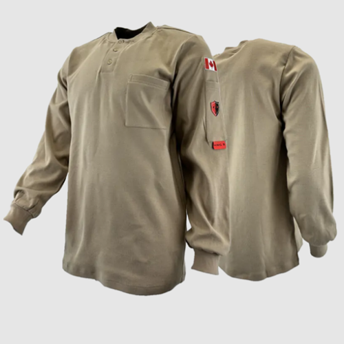 Atlas FR/AR Henley Shirts Khaki
