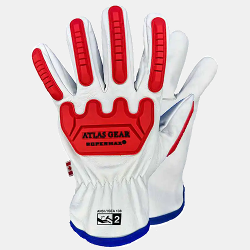 Atlas Gear Leather Impact Gloves RoperMax-803