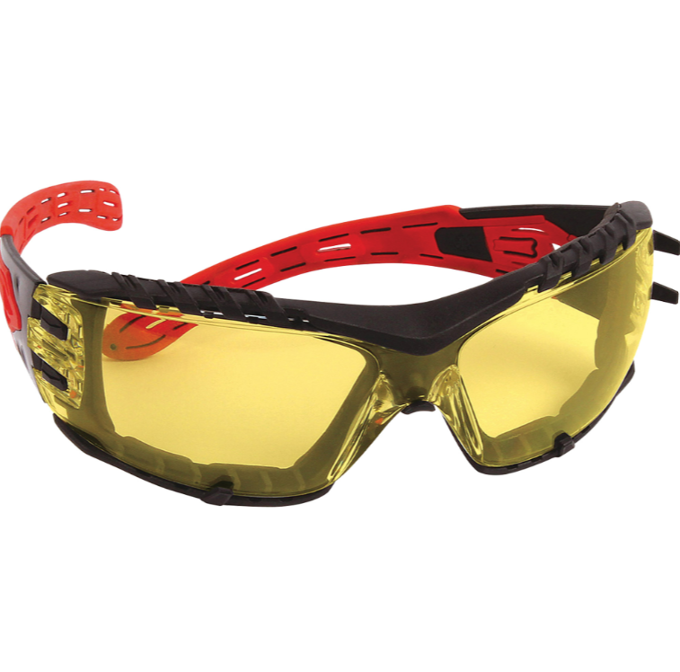 Volcano Plus™ Rimless Safety Glasses, Amber Lens, Anti-Fog/Anti-Scratch/Anti-Static Coating, ANSI Z87+/CSA Z94.3